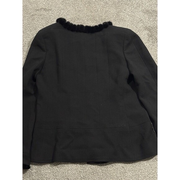 Chanel 03A Mink Fur Wool Black Coat Jacket Women’s Size 44 - Picture 13 of 13